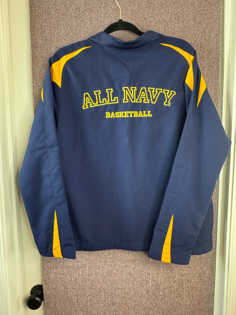 All Navy Sports Basketball Long Sleeve Zip Up Jacket w/Pockets Ladies XL